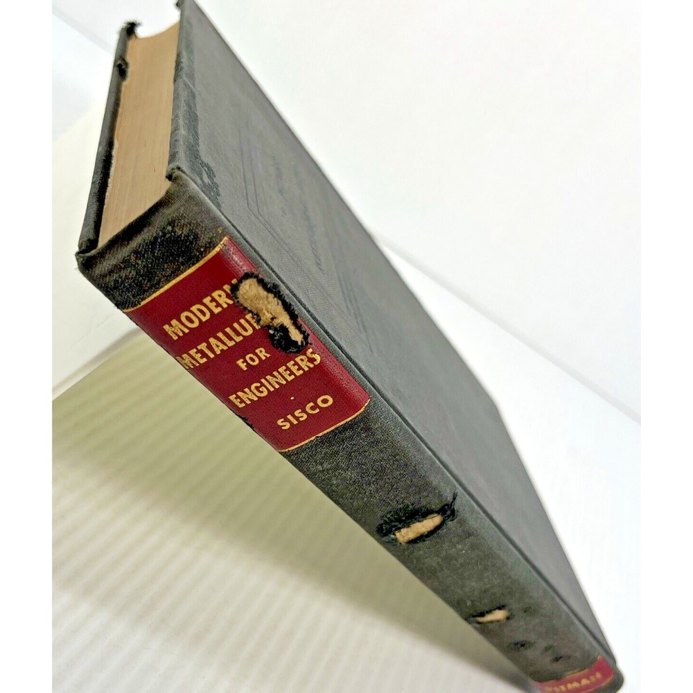Modern Metallurgy For Engineers 2 nd Ed Vintage Book 1941 Sisco Hardcover